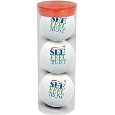 Wilson 3-Ball Sleeve See Feel Trust Logo Golf Balls