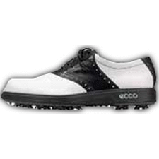 Ecco Golf Classic Saddle White/Black Golf Shoe