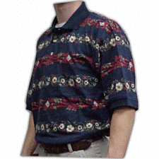 Tabasco Floral Stripe Golf Shirt