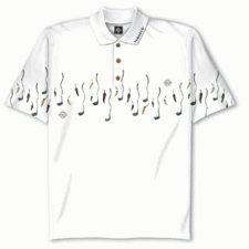 Tabasco Pepper Stick Stripe Golf Shirt